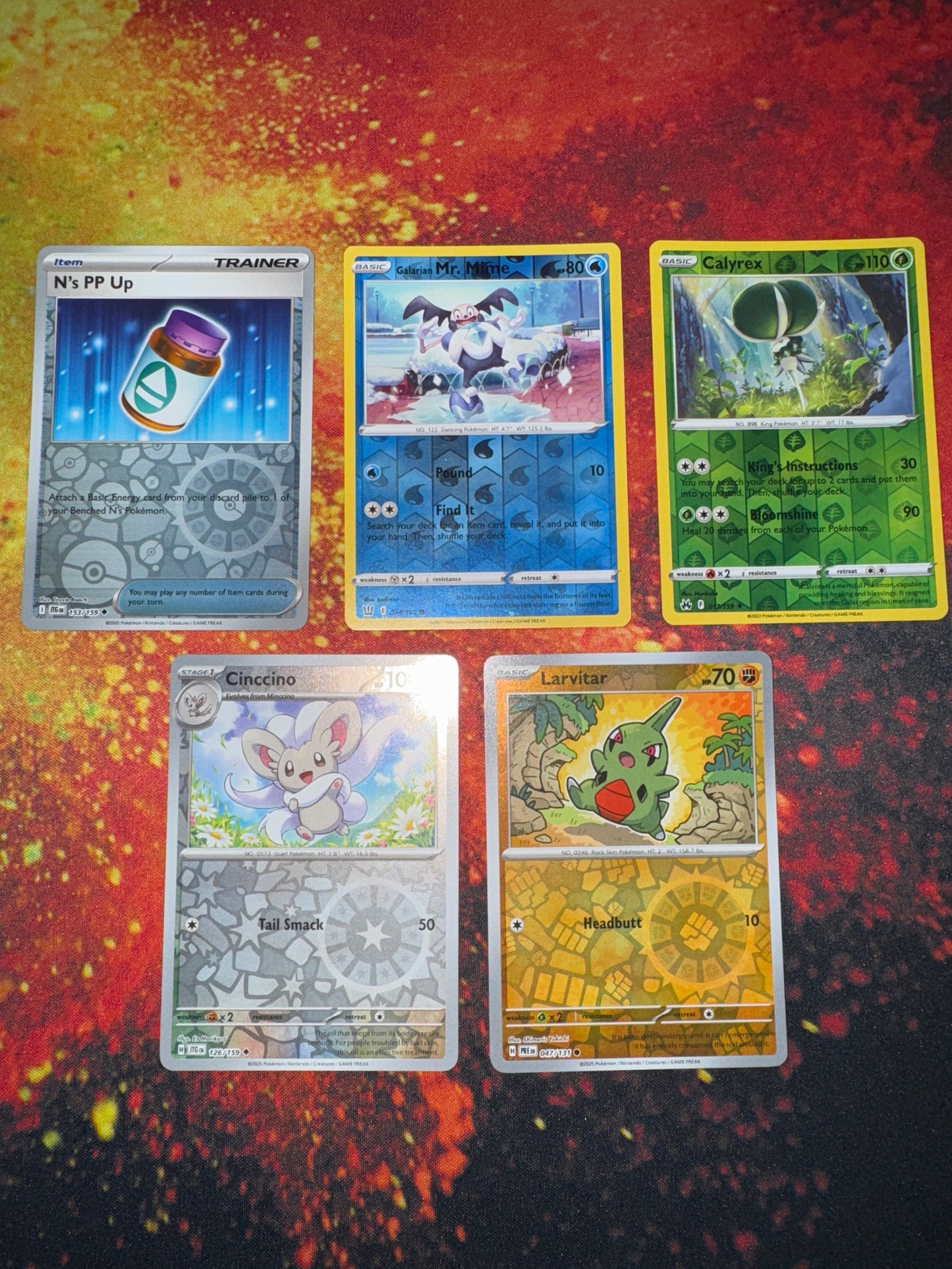 Set Of 5 Hollow Pokemon Cards